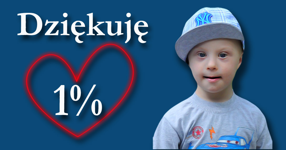 Podziękowanie za przekazany 1% podatku